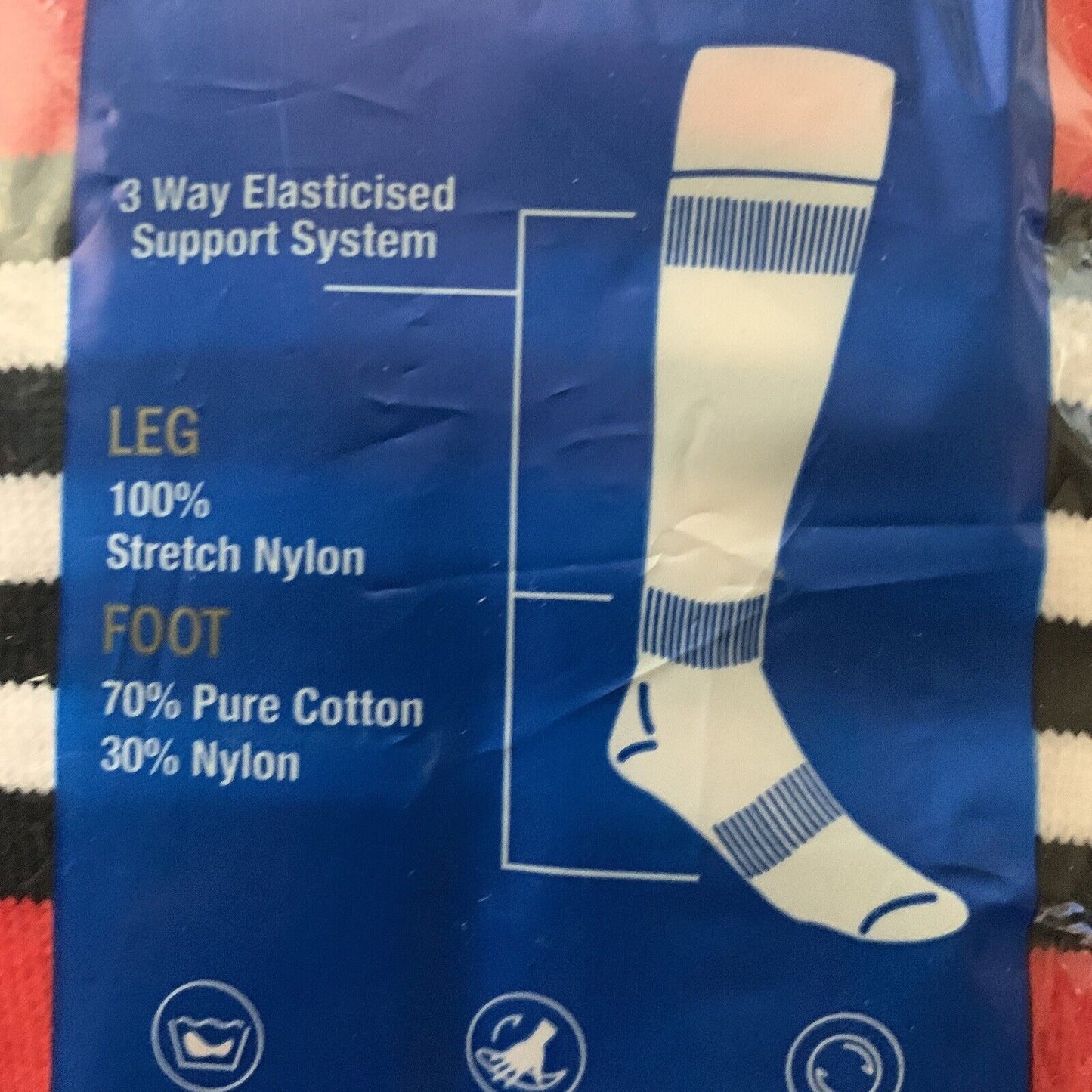 COVO Falcon Football Euro Pro Socks SPORTS XL 11 15 Sealed Red Black White NEW