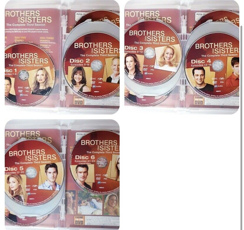 DVD BROTHERS & SISTERS Complete Third Season 3 AUS TV Series 6 Disc Sealed NEW