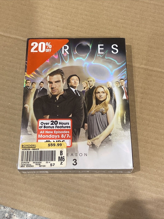 DVD HEROES Season 3 2006 TV Series Release 2009 6 Disc Boxset NBC R Sealed NEW