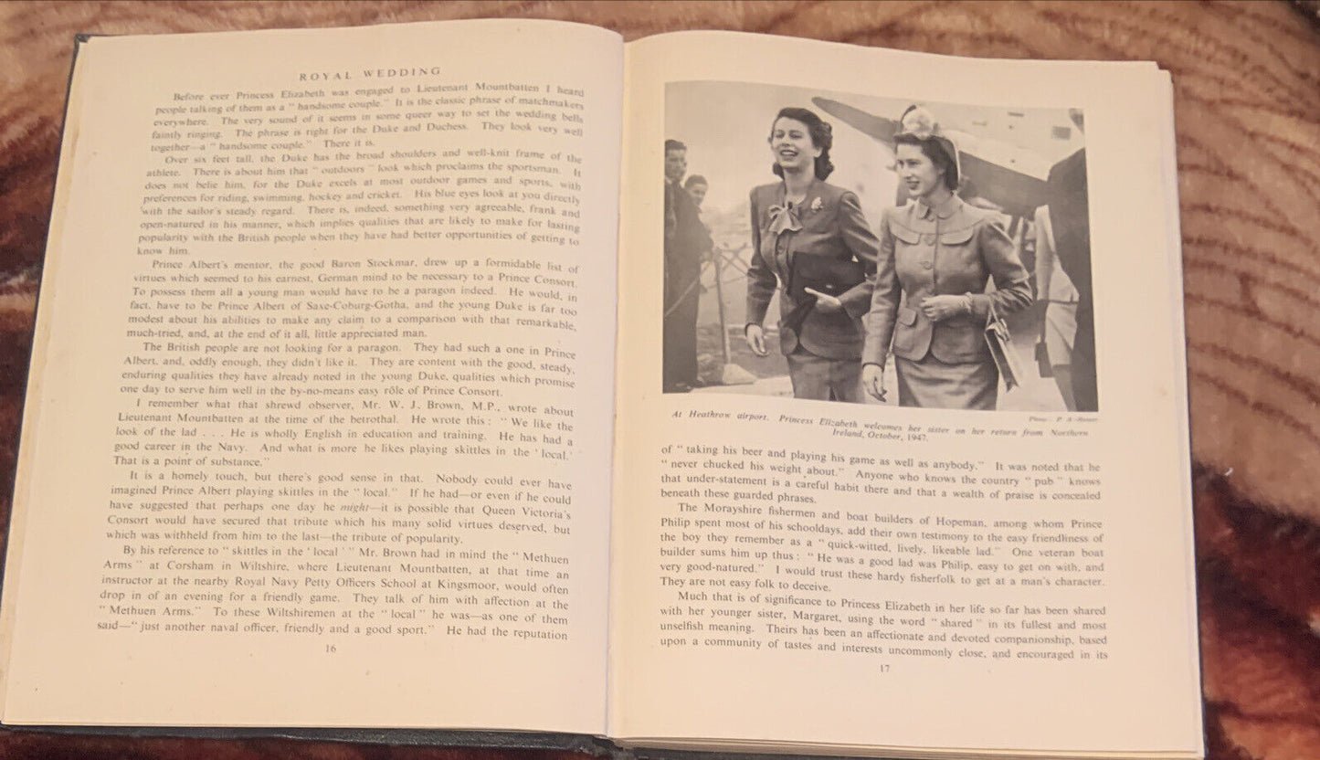 Vintage ROYAL WEDDING by Betty Spencer Shew 1st Edition 1947 HC Queen Elizabeth