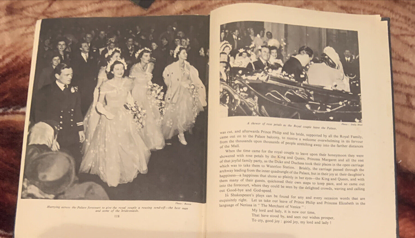 Vintage ROYAL WEDDING by Betty Spencer Shew 1st Edition 1947 HC Queen Elizabeth