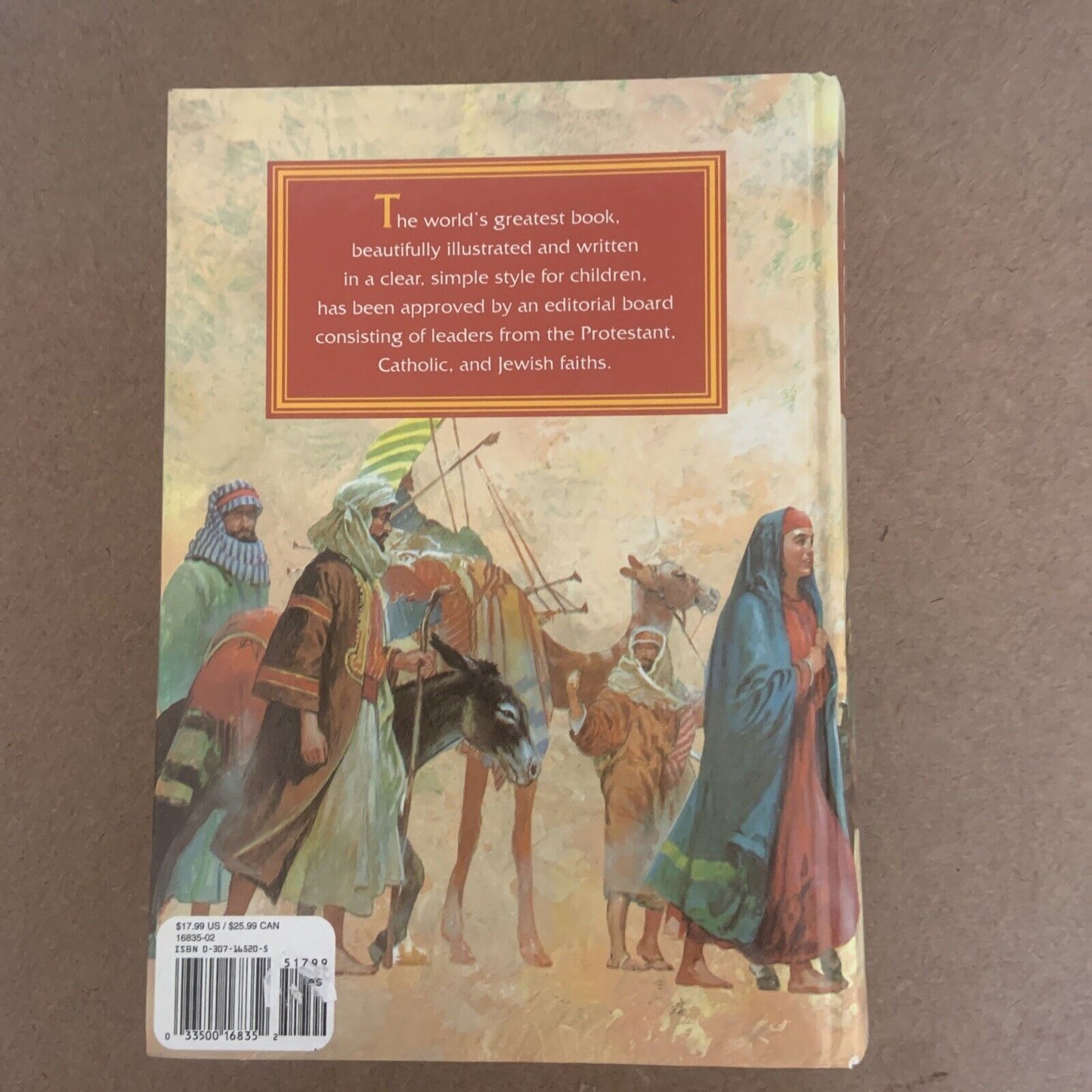 Vintage 1993 THE GOLDEN CHILDREN'S BIBLE Old & New Testament Picture HC Book