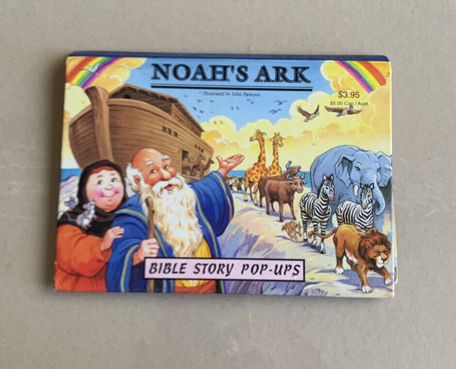NOAHS ARK BIBLE STORIES Pop Ups HC Book Boat Animals Great Flood