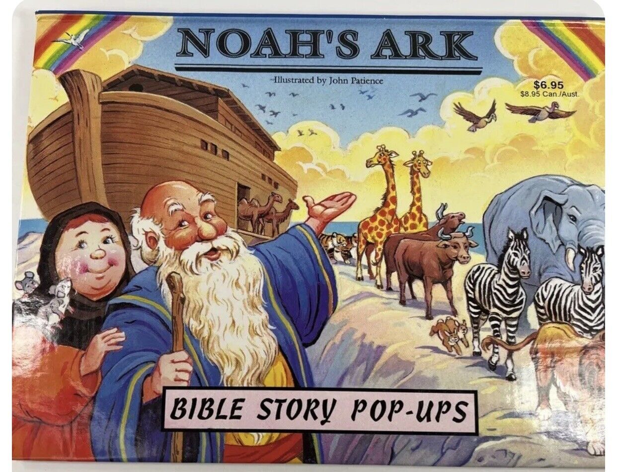 NOAHS ARK BIBLE STORIES Pop Ups HC Book Boat Animals Great Flood