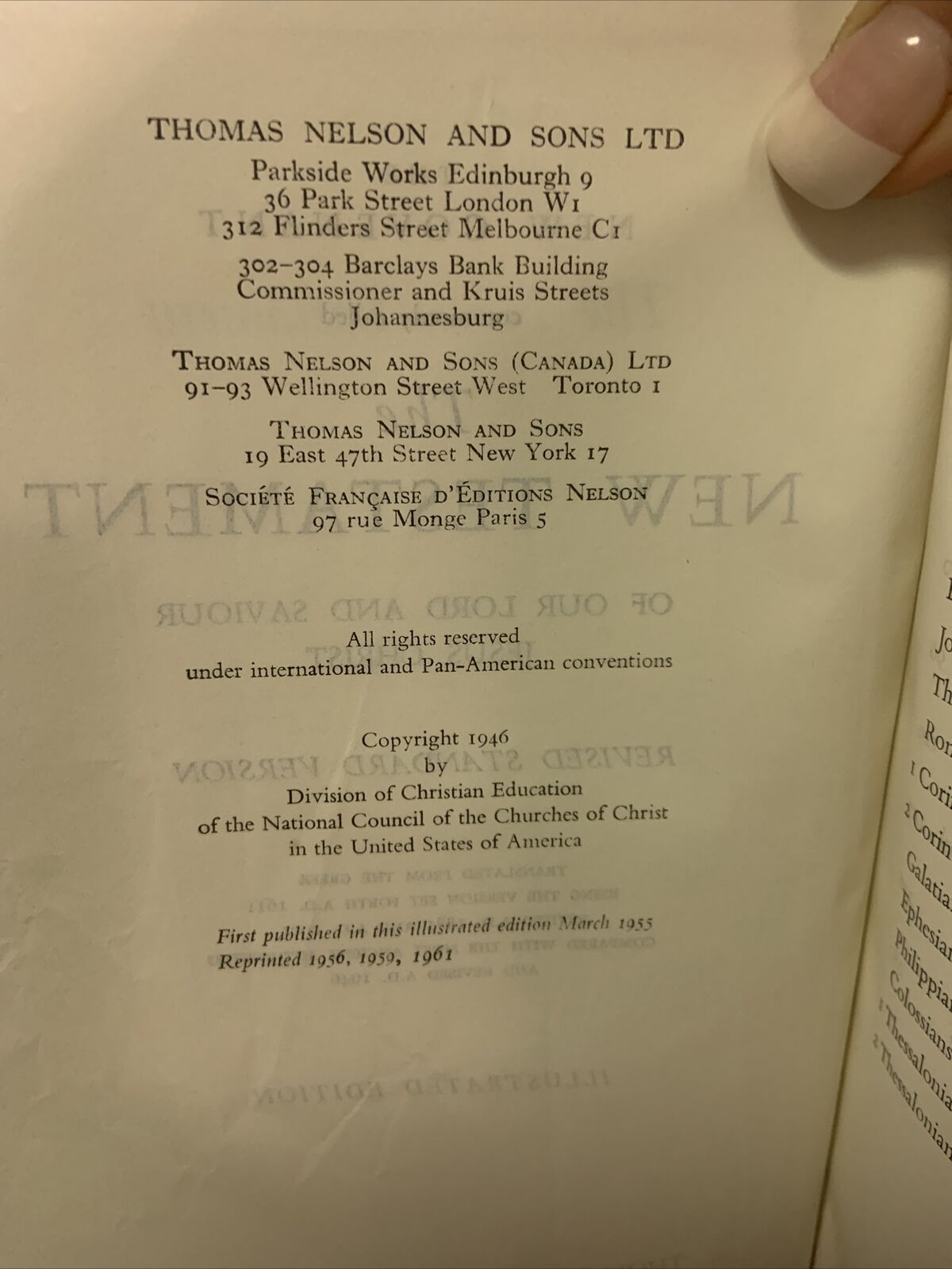 BIBLE Revised Standard Version of the New Testament illustrated Thomas Nelson