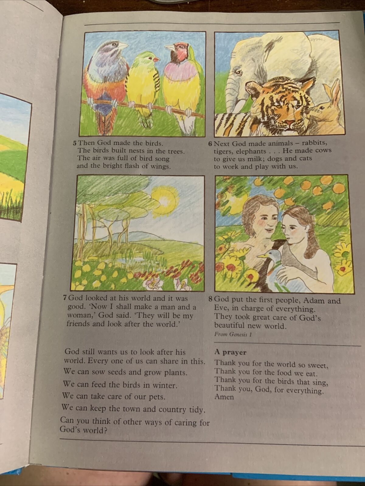 THE LION BOOK of BIBLE Stories Prayers Mary Batchelor Kids Picture Book 1980 HC