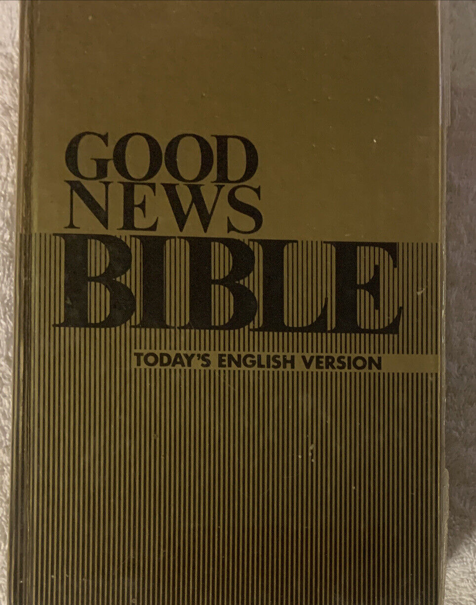 Rare Cover GOOD NEWS BIBLE Todays English Version Ex Library 1976 GOLD EDITION