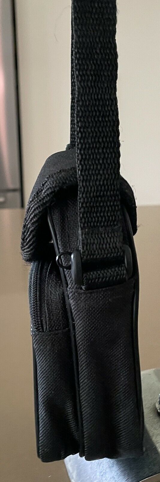 Black Canvas INTERCRAFT Camera Carry Bag w Pocket Shoulder Strap Belt Loop