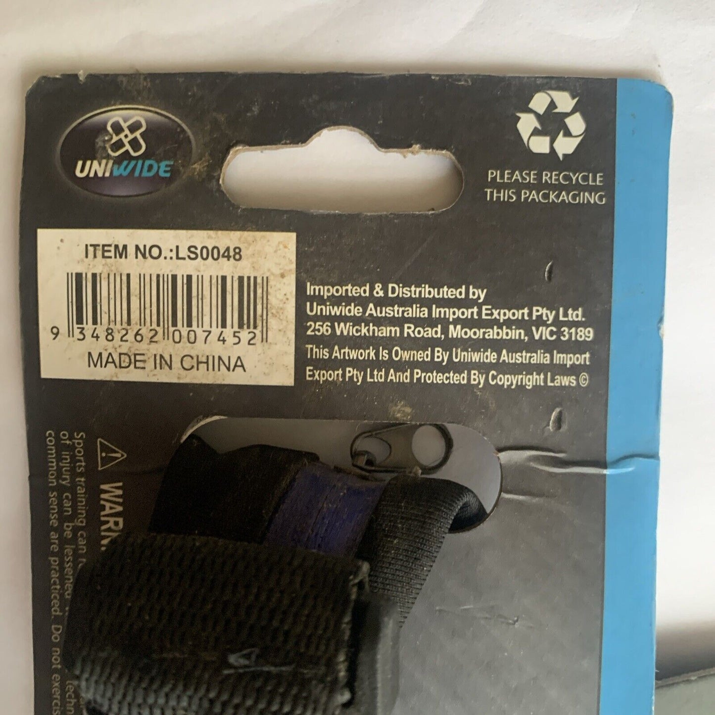 Uniwide RUNNING BELT Black Blue Reflective Stretch Belt Bag 2 Pouch Water Resist