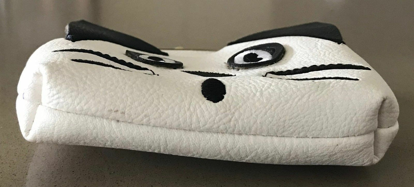 CAT FACE Coin Purse BLUEBIRD Strandbags White & Black Faux Leather Super Cute