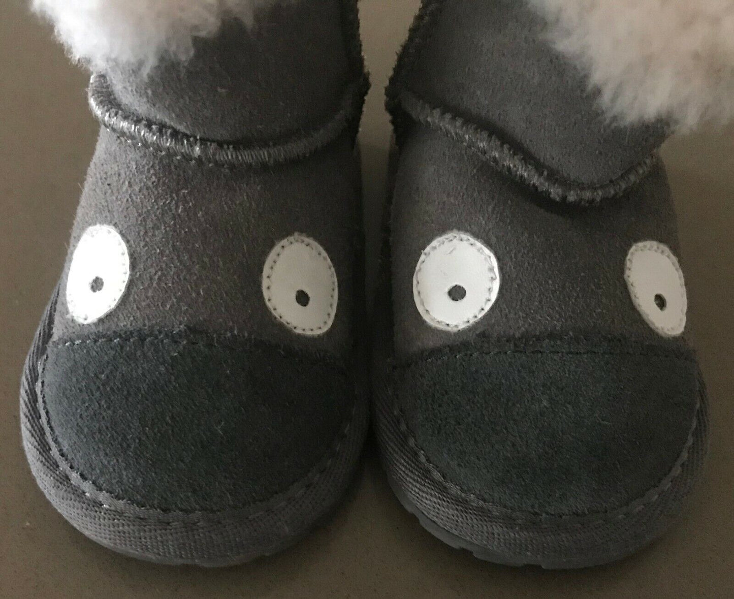 EMU AUSTRALIA UGG Boots Baby Grey Koala Walker Booties Size 6 12 Mths Sheepskin