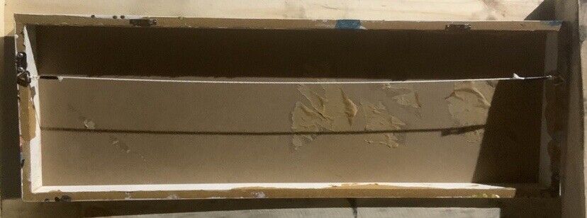 Original Painting Art ABSTRACT SWIRLS Timber Frame Box Oil On Water Decor