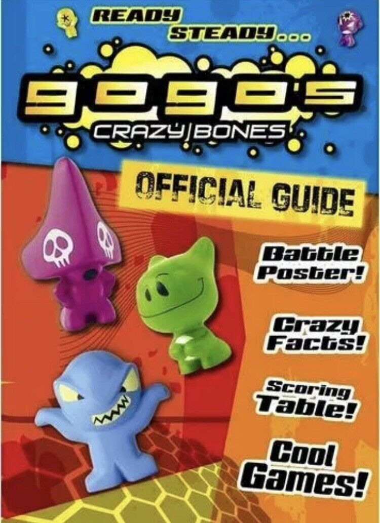 PB Ready Steady Go Gos Crazy Bones Official Guide Double Sided Poster Game Board