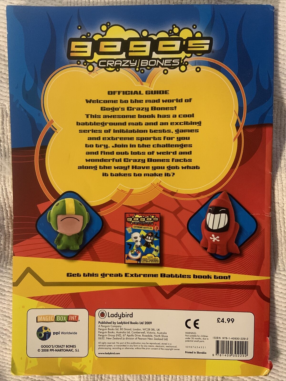 PB Ready Steady Go Gos Crazy Bones Official Guide Double Sided Poster Game Board