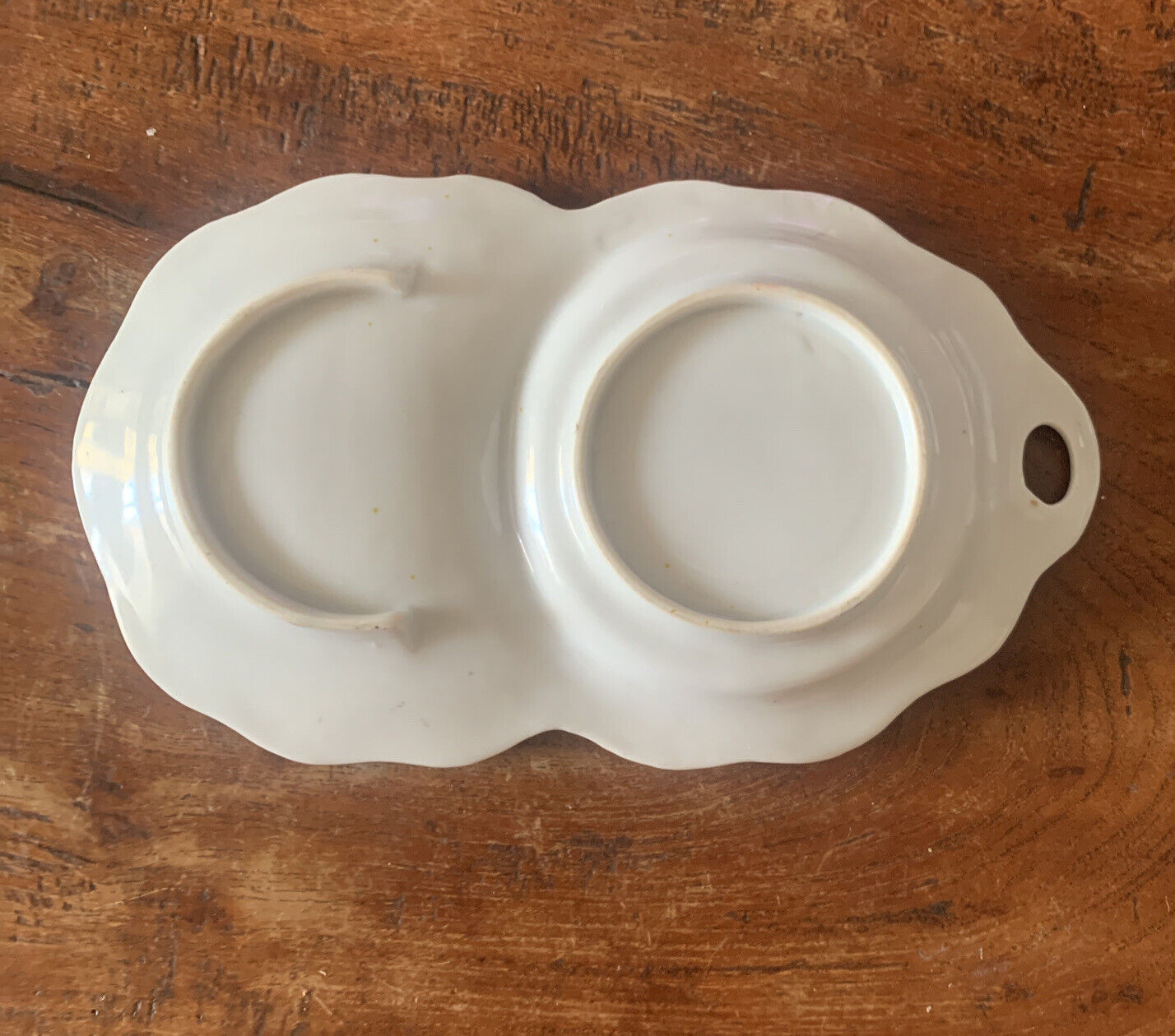 Vintage CANDLE HOLDER Ceramic Floral Gilded  6.5cm Pillar Side Plate w Handle