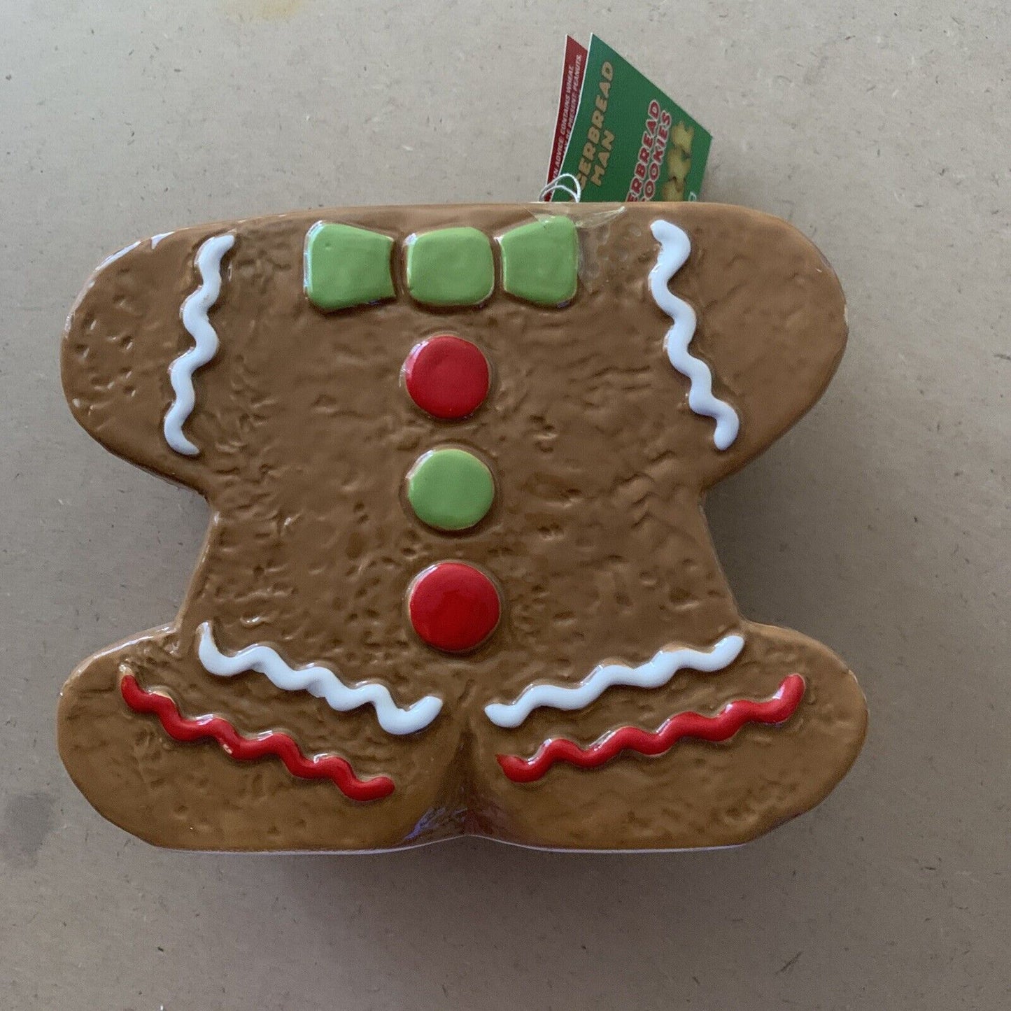 GINGERBREAD MAN Cookies Ceramic Biscuit Cookie Jar REPLACEMENT Base Only NEW