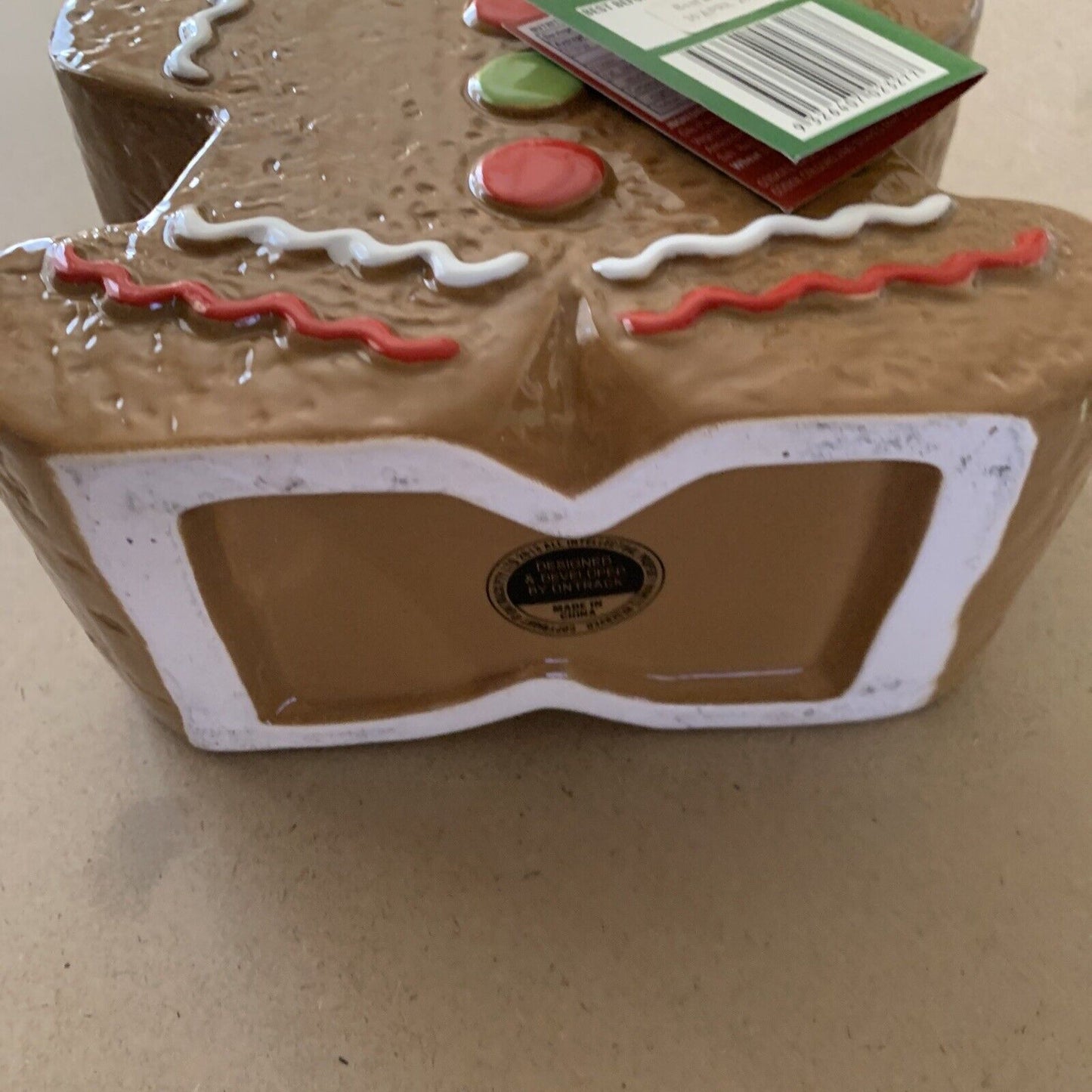 GINGERBREAD MAN Cookies Ceramic Biscuit Cookie Jar REPLACEMENT Base Only NEW