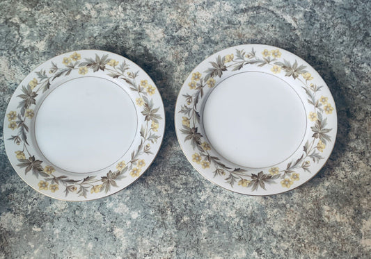 2x NORITAKE CHINA Lorraine 5320 SALAD Entree 23cm DINNER PLATE Japan