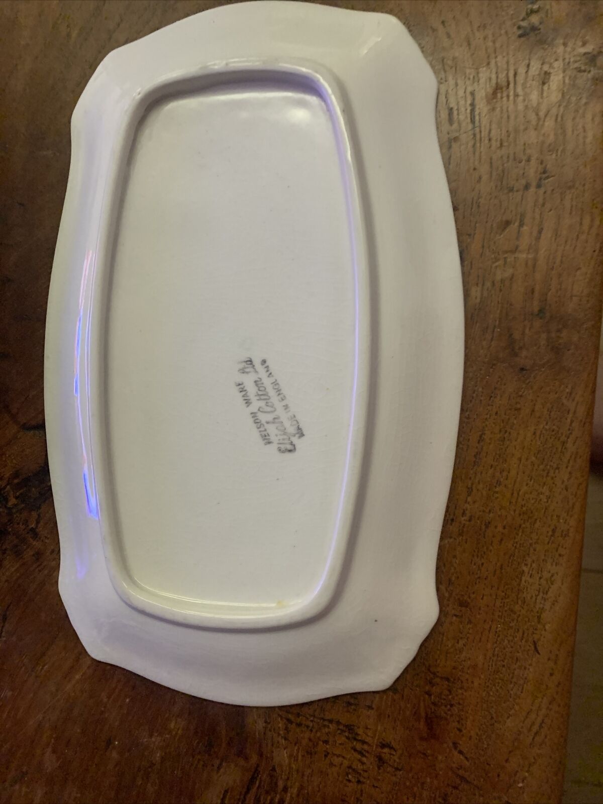 Vintage NELSON WARE Westward Ho Rectangular Dish Plate Ship Transfer 21cm 1950s