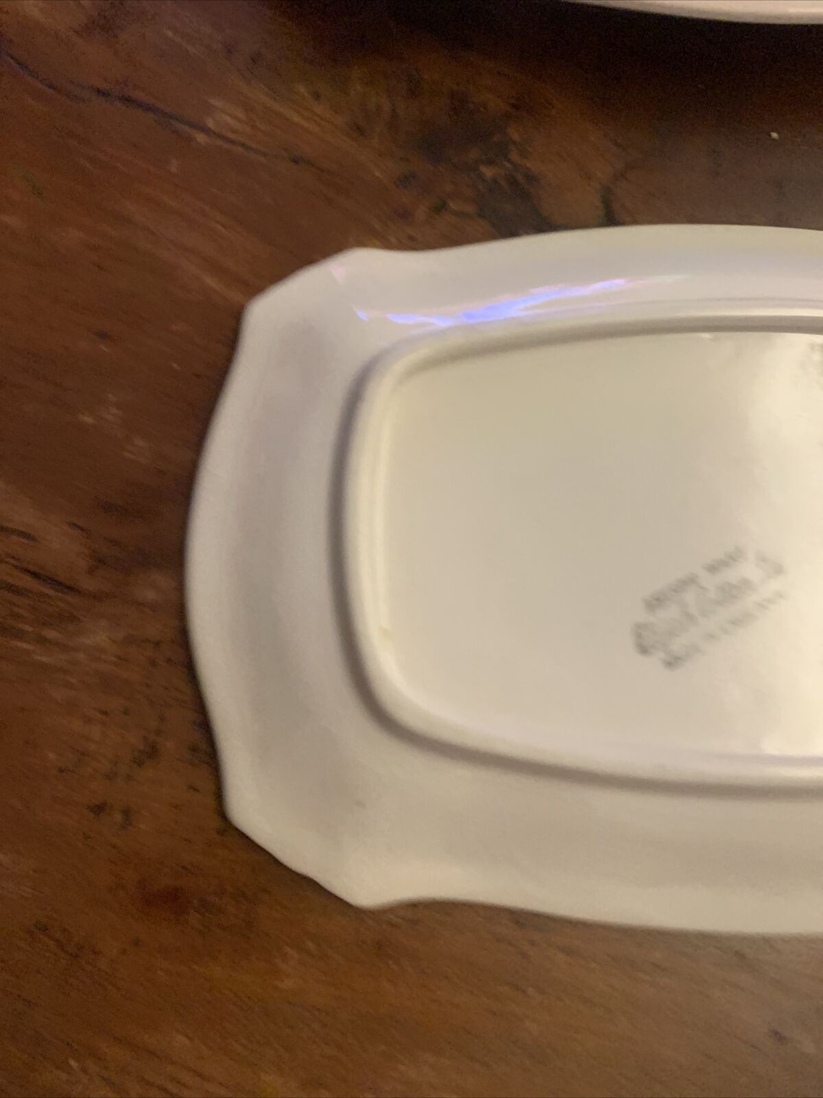 Vintage NELSON WARE Westward Ho Rectangular Dish Plate Ship Transfer 21cm 1950s
