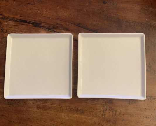 2x Royal Porcelain Kingdom of Thailand CHELSEA 4070 White 13cm Square Plate