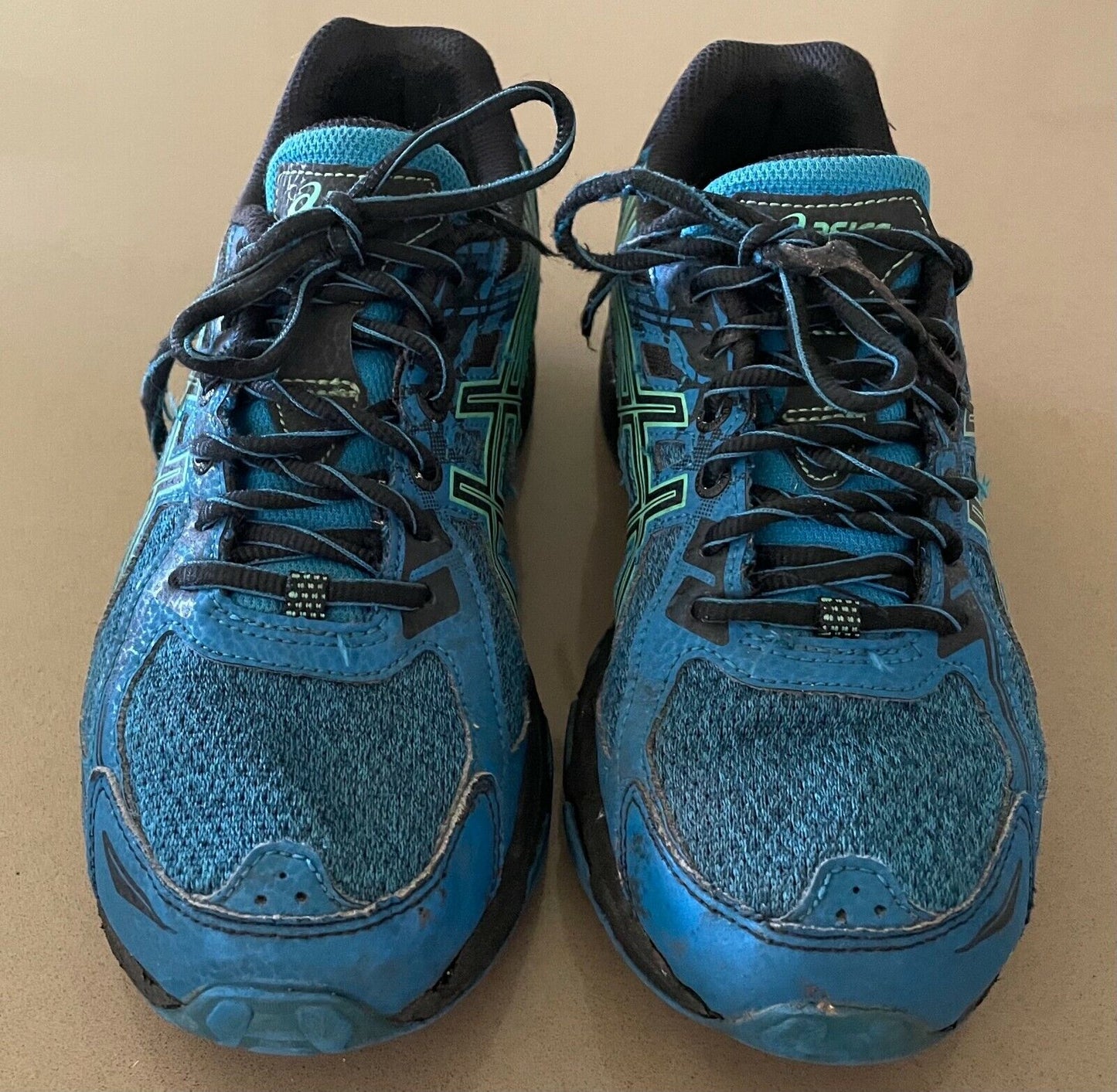 ASICS 1014A077 GEL Venture 6 Blue Green Black Sports Shoes Sz 24.5cm US 6 EU 39
