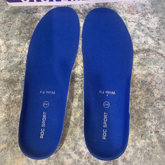 New ROC SPORT UK 8 Wide Fit Shoe Insole Innersole Multi fit Size 7.5 9 Blue NEW