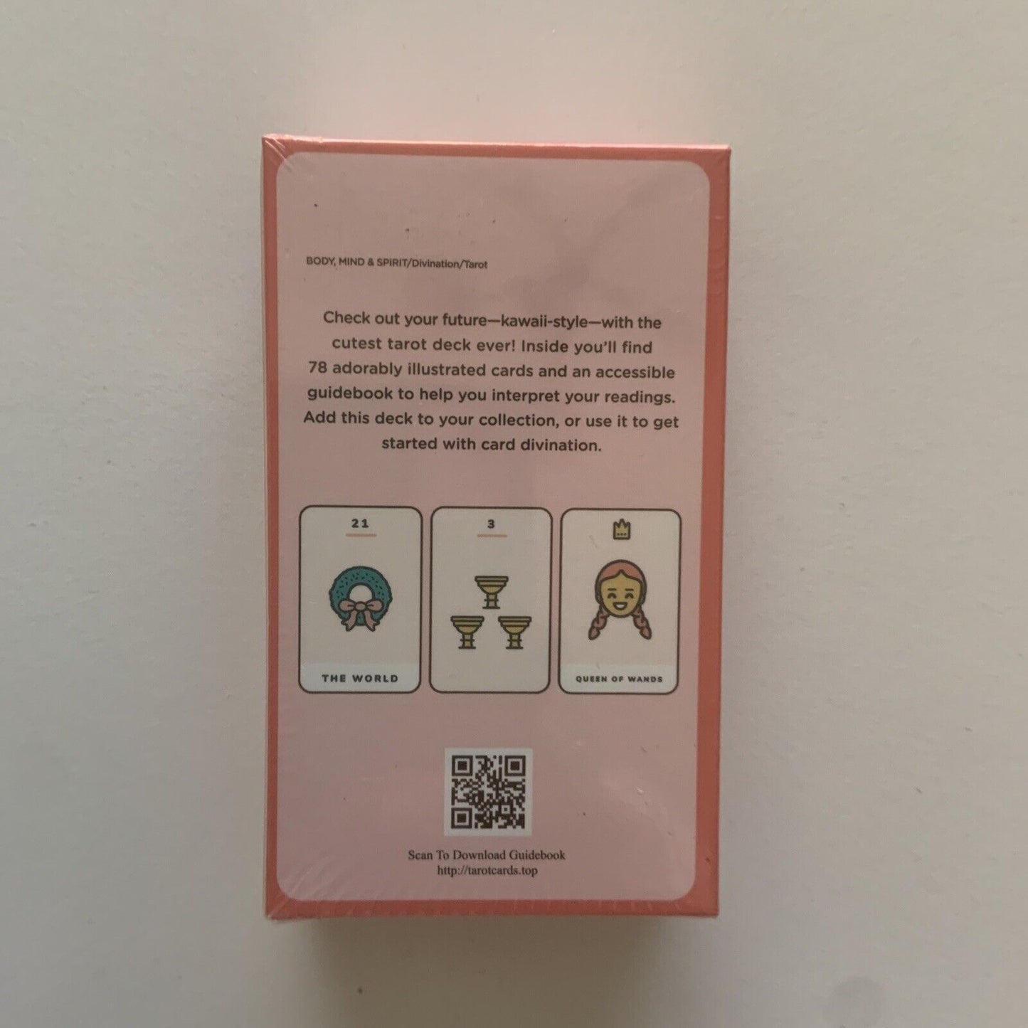 New TAROT Cards KAWAII 78 Deck Sealed Box Scan QR to Download Guide