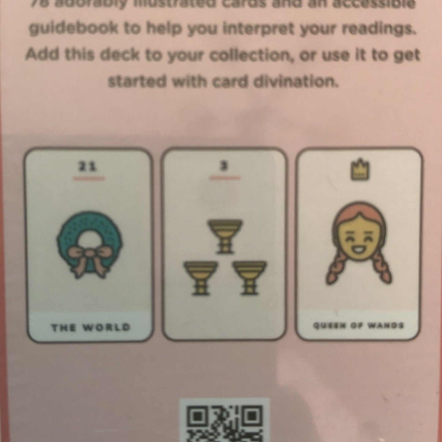 New TAROT Cards KAWAII 78 Deck Sealed Box Scan QR to Download Guide