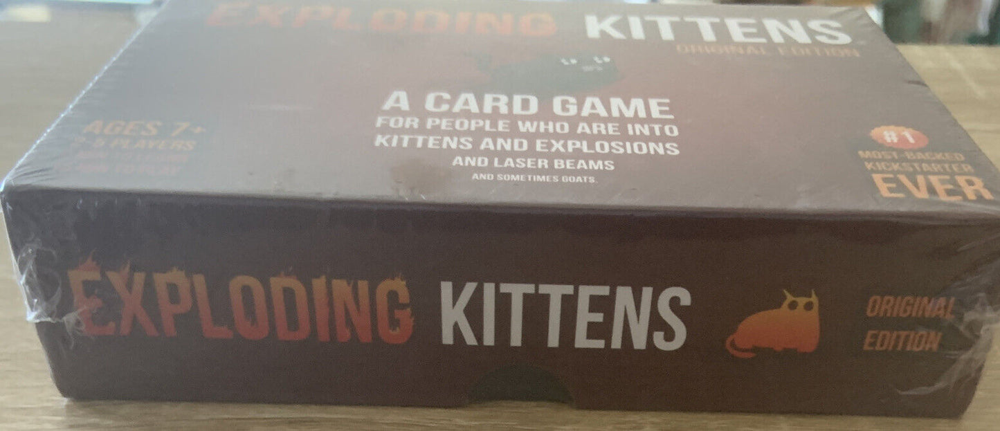 New CARD GAME  EXPLODING  KITTENS 2 5 Players Family Adults Teens Kids 7+ Sealed