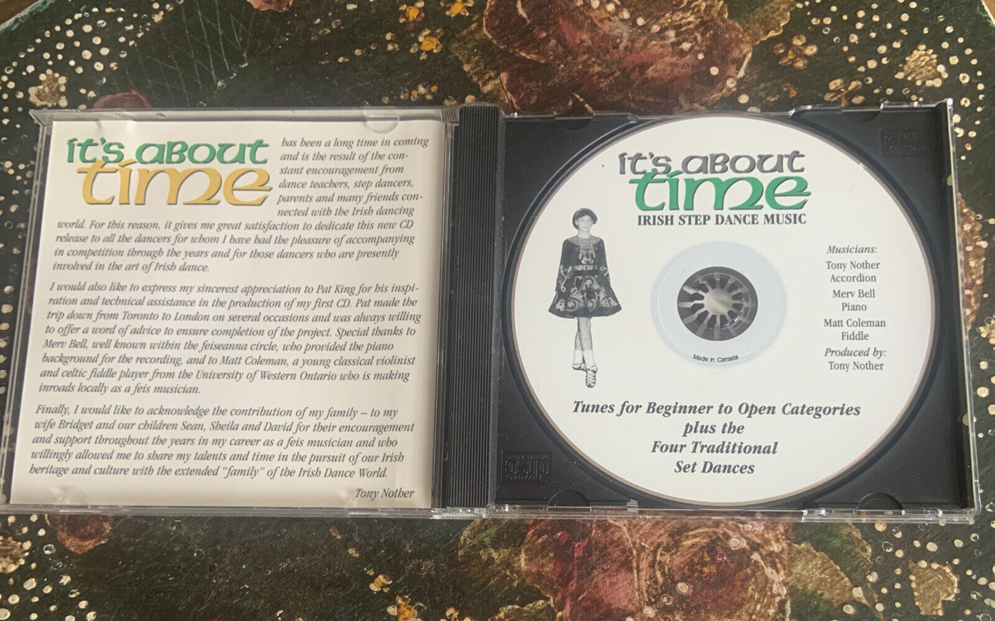 CD It's About Time IRISH STEP DANCING Tony Nother Eyre Folk Music Album Rare