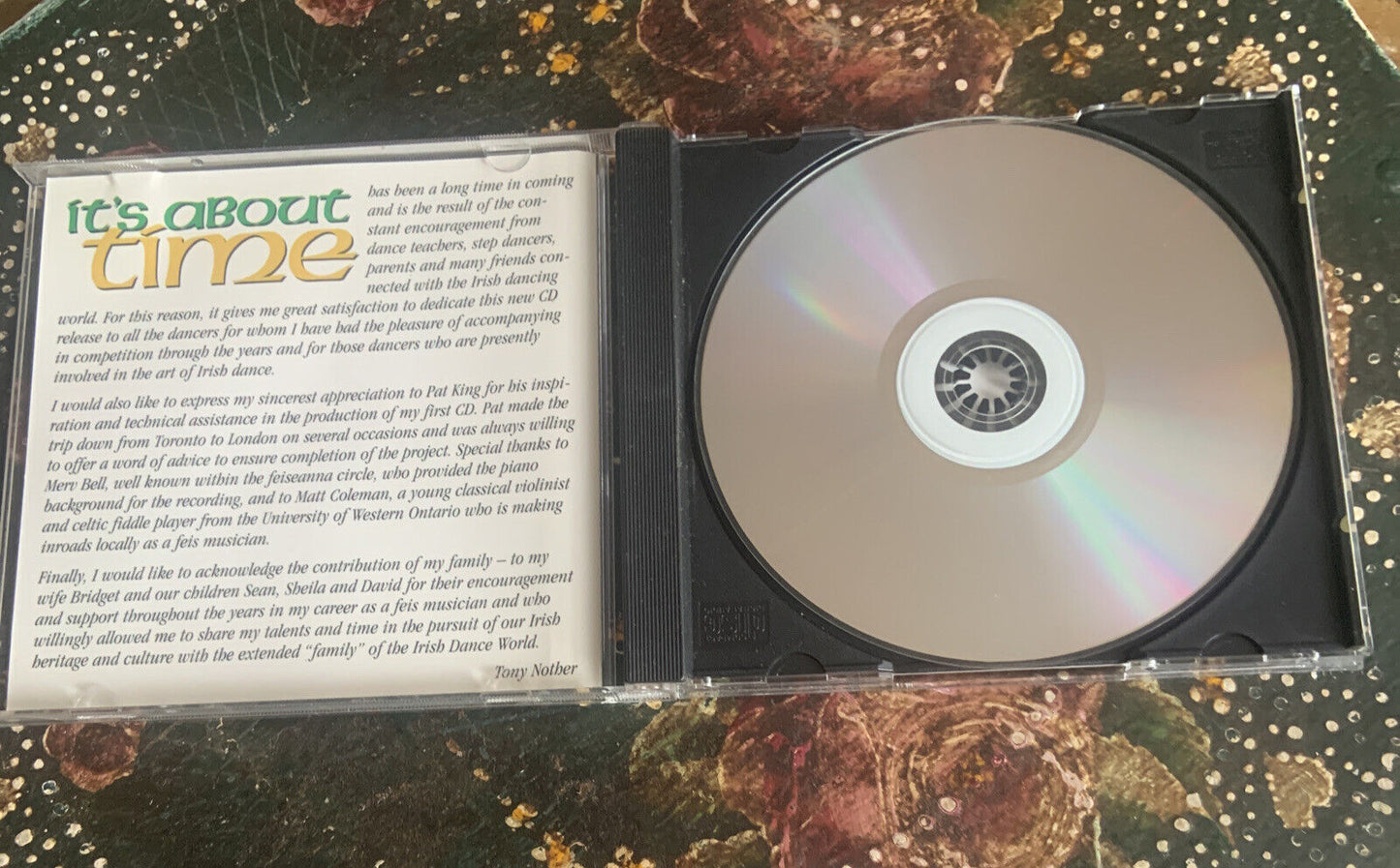 CD It's About Time IRISH STEP DANCING Tony Nother Eyre Folk Music Album Rare