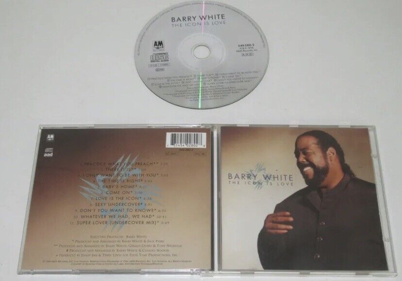 CD BARRY WHITE The Icon Is Love Studio Album 1994 Romance Love Sexy Crooner