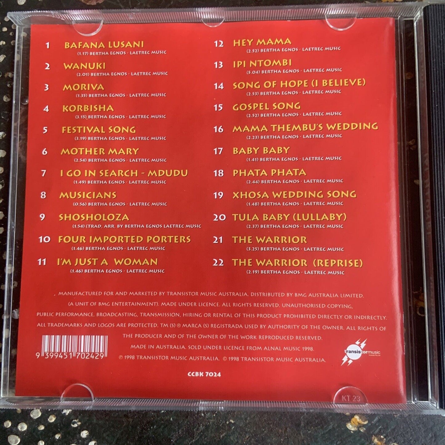 CD IPI NTOMBI Cast Bertha Egnos & Gail Lakier's African Music Audio Album