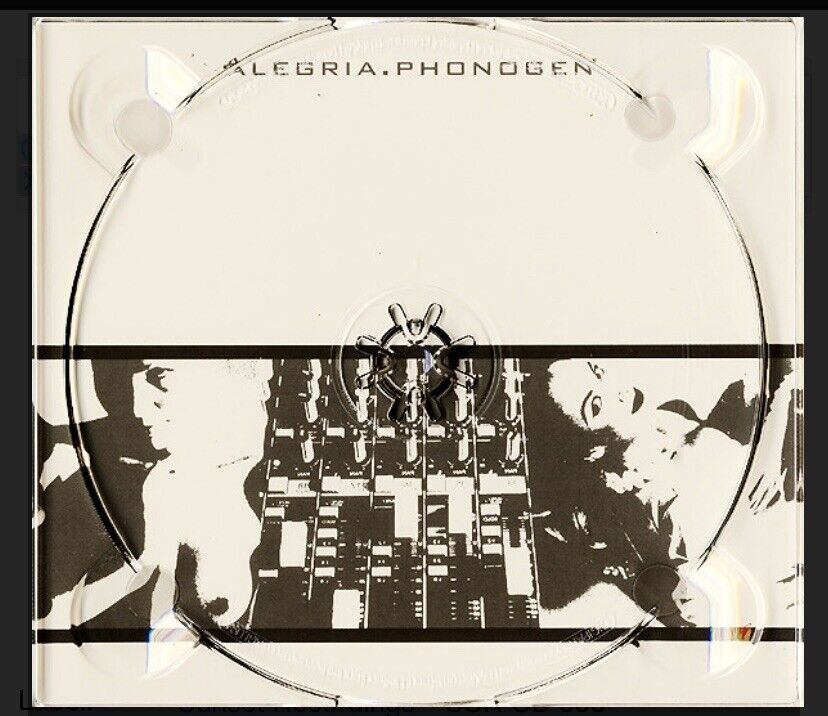 CD ALEGRIA PHONOGEN 2002 Progressive Trance House Breakbeat Minimal Rare Album