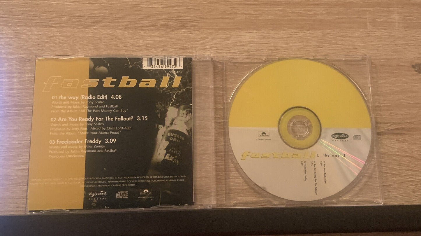 CD Single FASTBALL THE WAY Audio Music 1997 3 tracks Pop Music