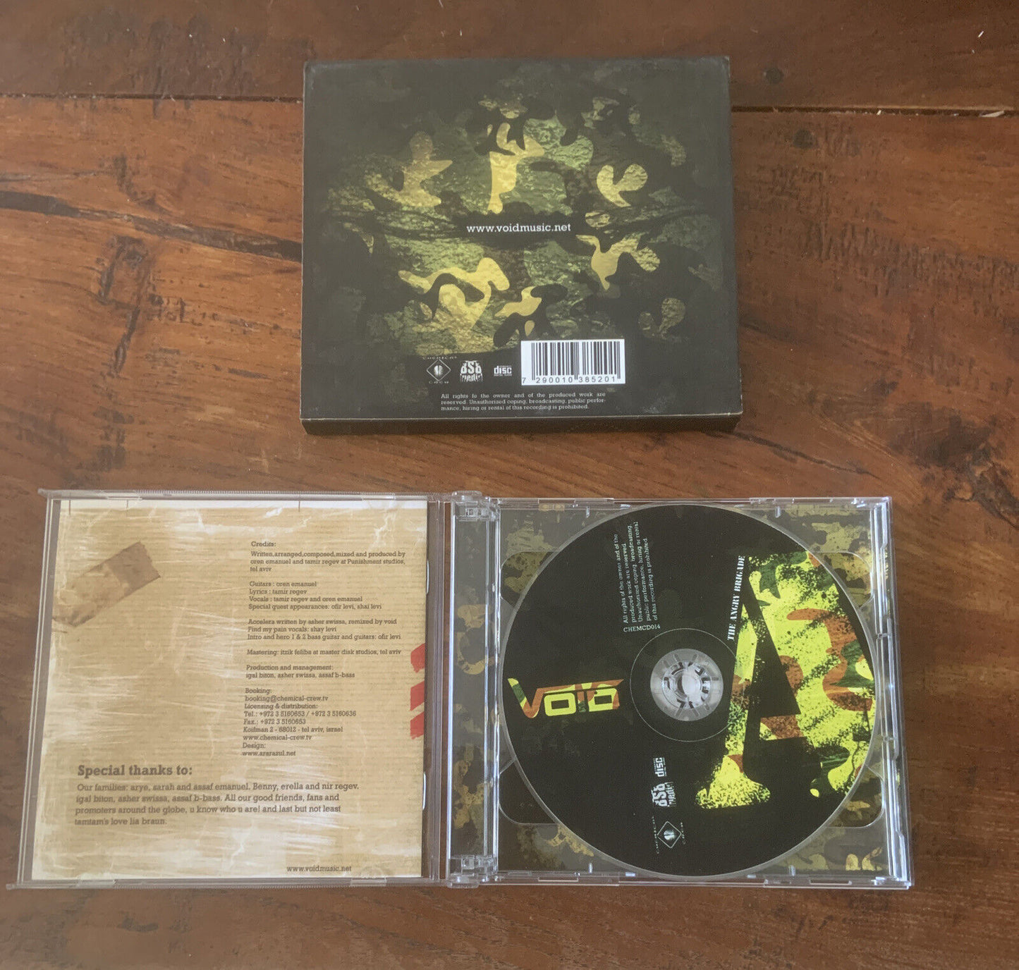 CD VOID ‎The Angry Brigade 2 Disc Music Album 2006 Electronic Rock Psy Trance
