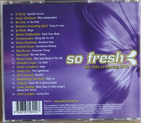 CD SO FRESH The Hits Of Spring 2003 Ja Rule 50 Cent Blu Cantrell Music Album