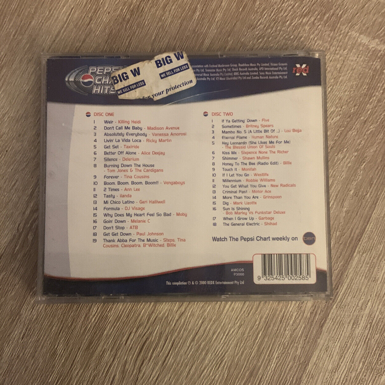 CD PEPSI Chart Hits VARIOUS ARTISTS Britney Spears Vengaboys Mel C Vol 1 2 Disc