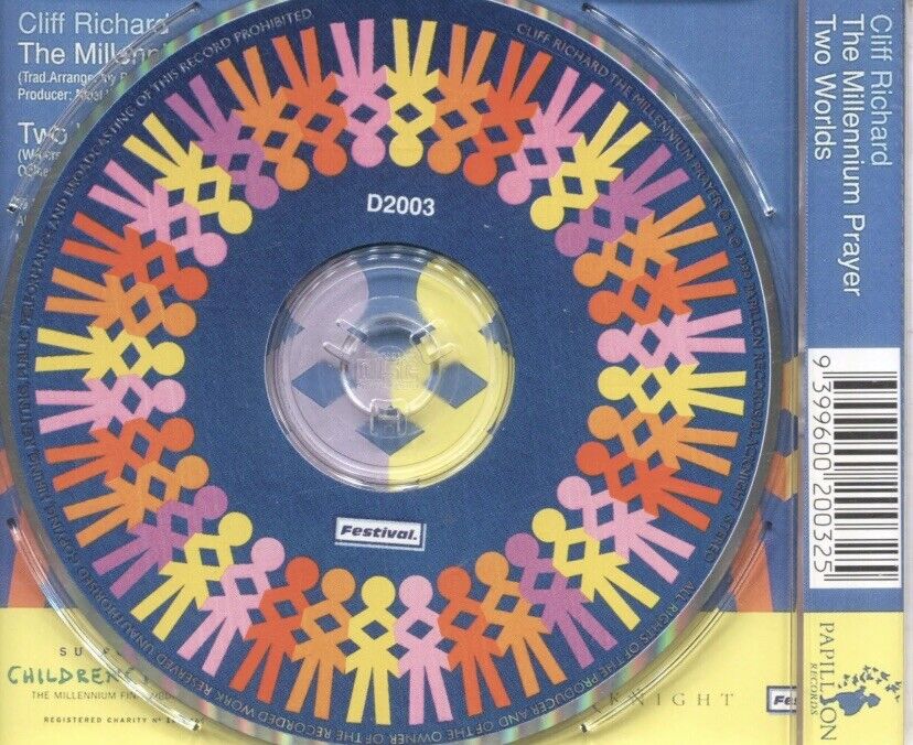 CD Single CLIFF RICHARD The Millennium Prayer 1999 Audio Music