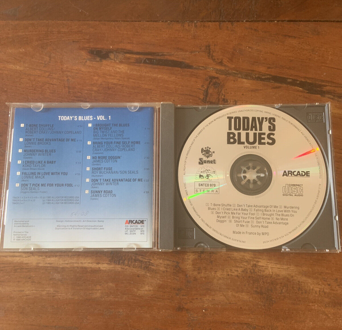CD Various TODAYS BLUES Volume 1 Music Album 1986 Robert Cray James Cotton