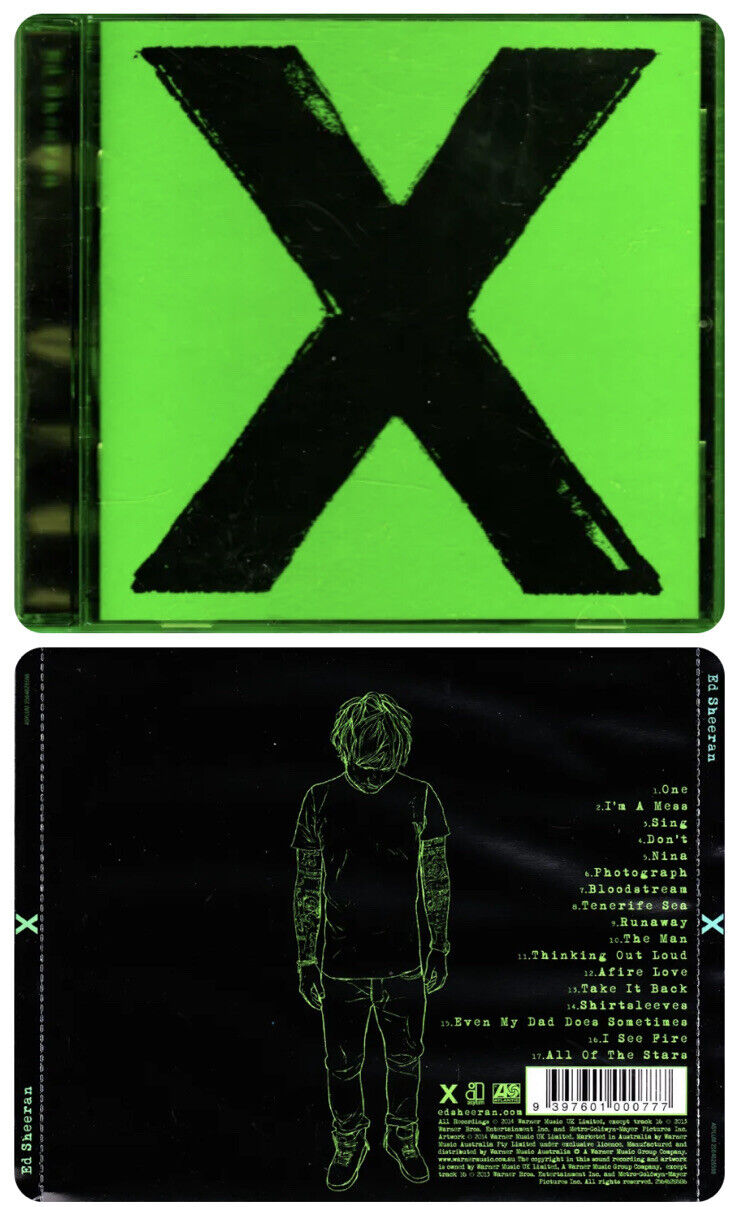 CD ED SHEERAN X Music Album Green Case