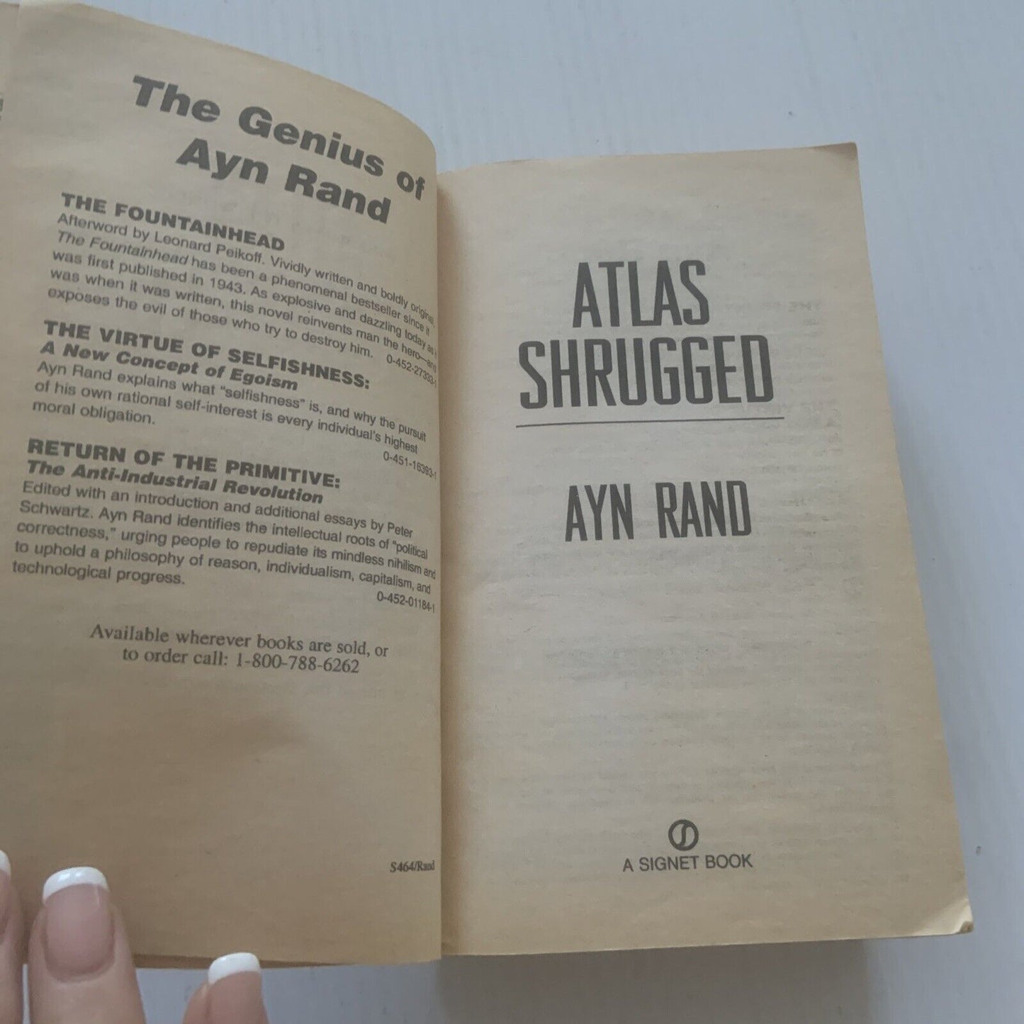 ATLAS Ayn Rand Atlas Shrugged Centennial Edition Small Thick PB