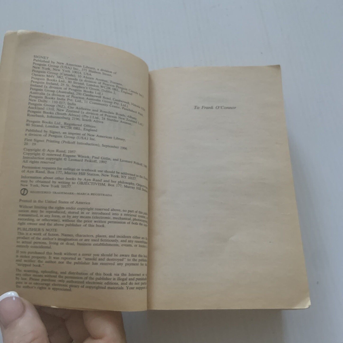 ATLAS Ayn Rand Atlas Shrugged Centennial Edition Small Thick PB
