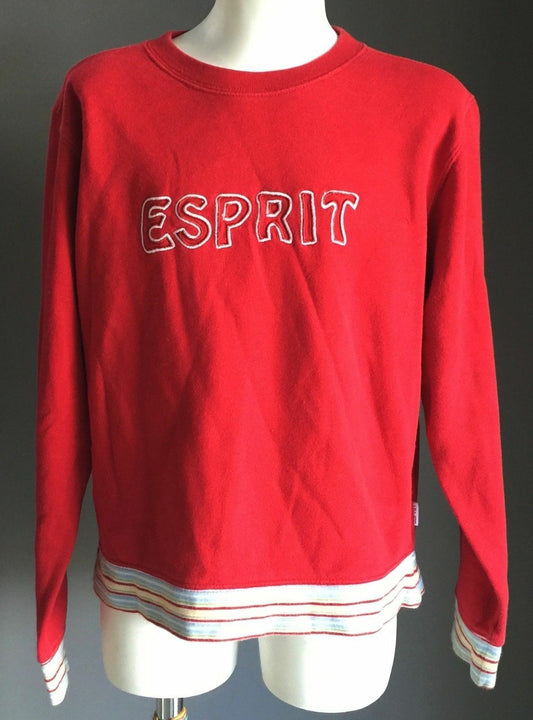 Teen ESPRIT Sweatshirt Red Sweat Shirt Size 13 Yrs Fab Retro Unisex