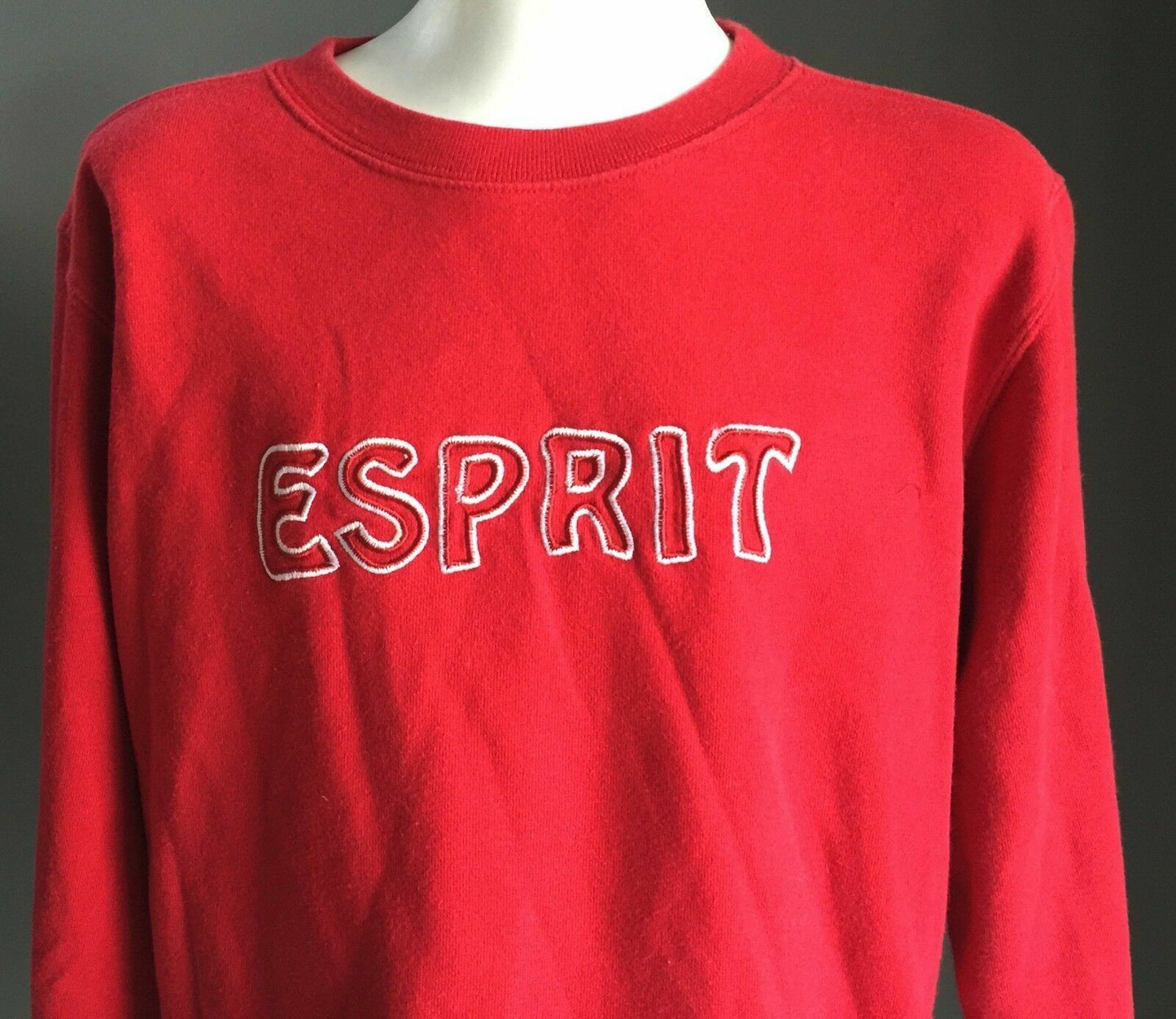 Teen ESPRIT Sweatshirt Red Sweat Shirt Size 13 Yrs Fab Retro Unisex