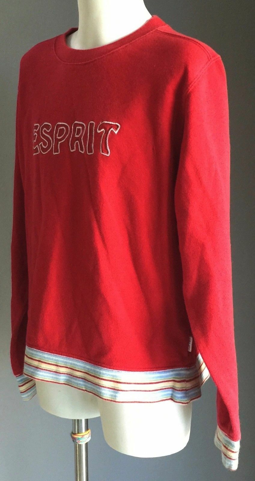 Teen ESPRIT Sweatshirt Red Sweat Shirt Size 13 Yrs Fab Retro Unisex