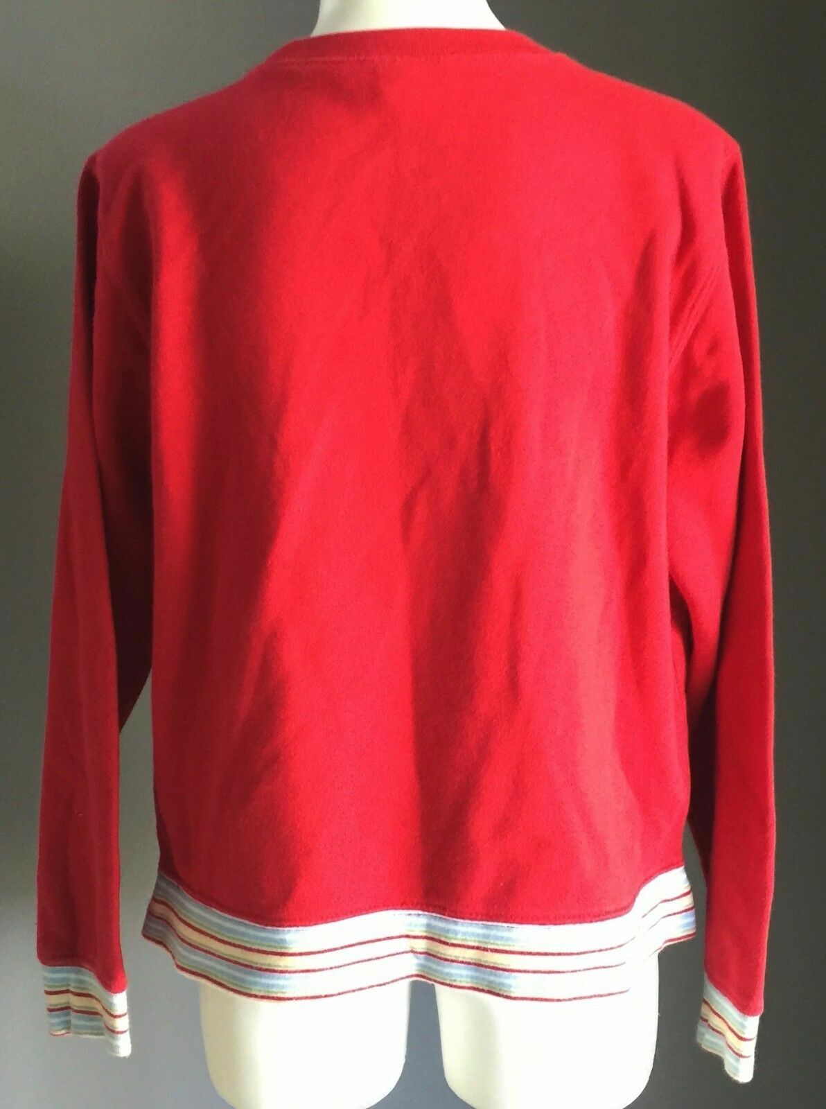 Teen ESPRIT Sweatshirt Red Sweat Shirt Size 13 Yrs Fab Retro Unisex