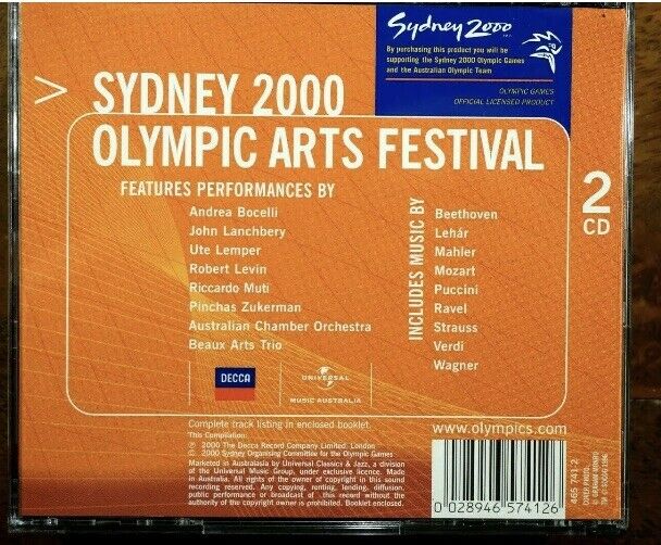 New CD Sydney 2000OLYMPIC ARTS FESTIVAL Decca Festival Guide & Insert 2 Disc Set