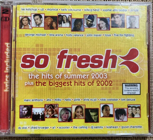 2 CD Set SO FRESH The Hits of Summer 2003 + The Biggest Hits of 2002 Sony BMG